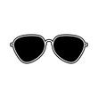 © Fasih Abdullah - Aviator sunglasses black icon or shades protective eyewear. vector illustration in trendy style. Editable graphic resources for many purposes.