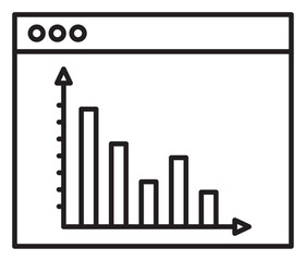 Poster - Information technology graph, browser, statistic vector icon illustration