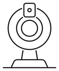 Fototapete - Information technology webcam vector icon illustration