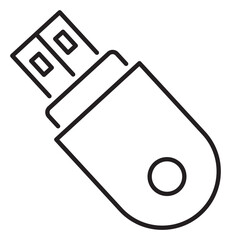 Fototapete - Information technology flash disk vector icon illustration