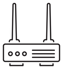 Fototapete - Information technology router vector icon illustration