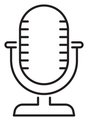 Poster - Information technology microphone vector icon illustration