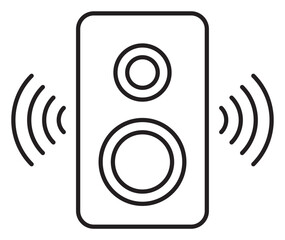 Poster - Information technology speaker vector icon illustration