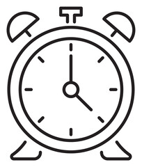 Poster - Project management alarm clock vector icon illustration