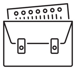 Poster - Project management portfolio vector icon illustration