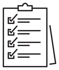 Poster - Project management checklist vector icon illustration