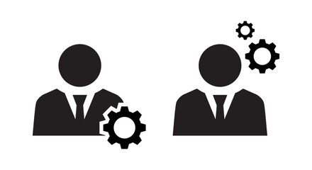Poster - Business management icon vector. Manager avatar concept
