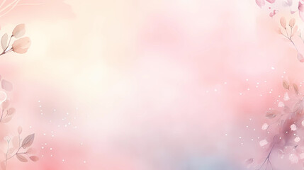 pink background in watercolor style with tiny petal flowers. Generative AI