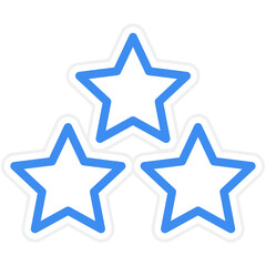 Sticker - Vector Design Stars Icon Style