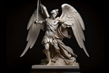 Archangel Michael In Neoclassical Style With Clean Lines, Generative AI