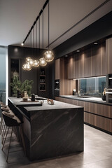 modern kitchen interior