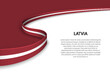 Wave flag of Latvia with copyspace background