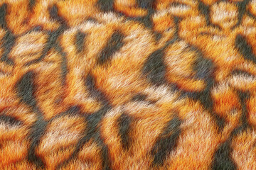 Tiger Hair Fur. 3d Rendering