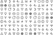 Illustration line of the alchemy symbol pattern background.