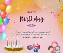 Happy Birthday MOM, Birthday Greetings For Mother