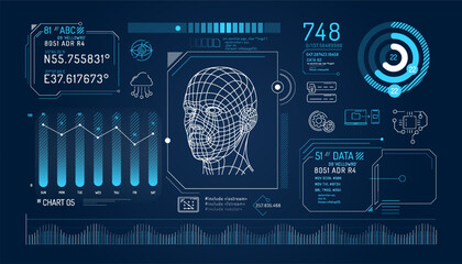 Set of infographic elements about data protection.