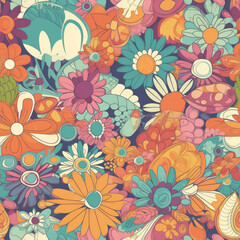 Easter greetings seamless pattern. Generative ai.