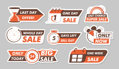 Wall Mural - set of sale stickers icons. collection of graphic elements for website. limited and special offer. d