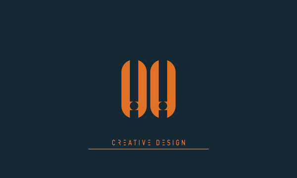 Alphabet letters Initials Monogram logo HH