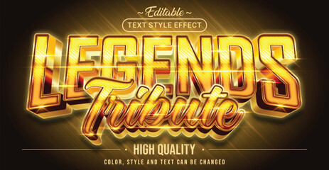 Poster - Editable text style effect - Legend Tribute text style theme.