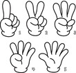 © WAWAWA - 手の指で数字のカウントサイン12345