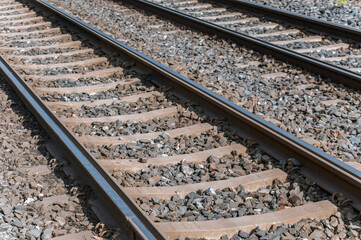 railway tracks, travel background .