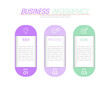© Pavel - Business infographics. 3 stages of achieving the goal. Stages of the workflow, development, marketing, plan or training. Business strategy with icon icons. Report or statistics schema