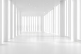 Fototapeta Do przedpokoju - Big empty white room. Generative AI