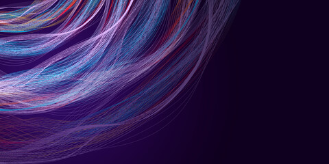 Aufkleber - abstract radial wave background. lots of colored wave radial lines on purple background with copy sp