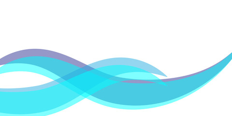 Wall Mural - abstract blue wave background transparent