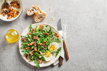 Canvas Print - Dandelion salad bacon