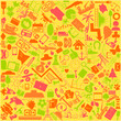 © Lucasos - Vector background with school, travel and work icons. Work and travel concept.Education and learning pattern.