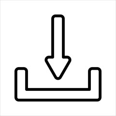 Fototapete - Download line icon. Trendy outline logo for app, graphic design, infographic, web site, ui, dev. vector illustration on white background