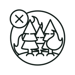 Sticker - prevention forest fire