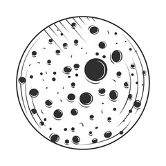 Wall Mural - space moon icon