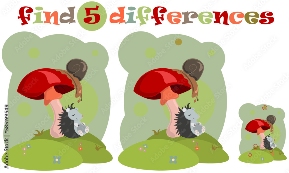 find 5 differences for kids Stock Vector | Adobe Stock