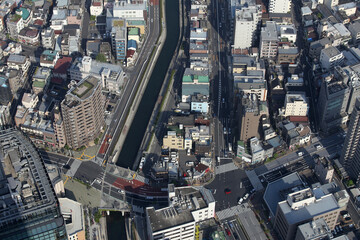 Wall Mural - Panoramic aerial view of Tokyo, Japan. Tokyo urban city view from above