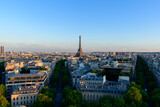Fototapeta Nowy Jork - The Eiffel Tower and the Chaillot Trocadero district, Europe, France, Ile de France, Paris, in summer, on a sunny day.