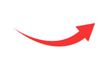 Curved Red Arrow In Upward Direction Png File Type