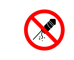Poster - no fireworks sign, no firecrackers sign on white background..eps