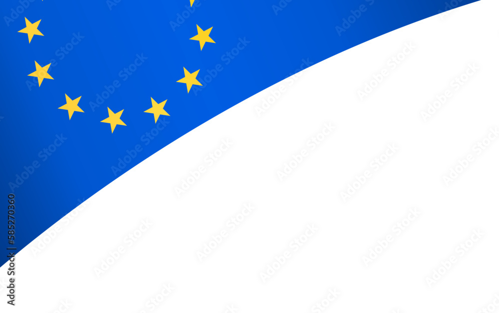 European union flag wave isolated on png or transparent background ...