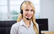 © drixe - Portrait of a smiling customer service agent. Created with Generative AI
