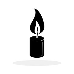 Wall Mural - Candle icon. Candle shape symbol. Vector illustration. Black icon of candle isolated