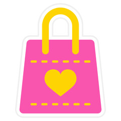 Wall Mural - Shopping Bag Sticker Icon