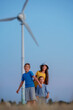 Alternative energy and healthy children. Children and the wind turbine