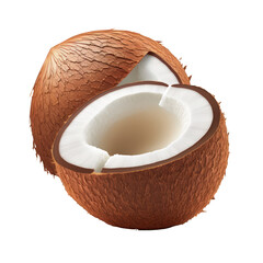 Poster - The image portrays a bunch of coconuts, realistically designed and placed on a transparent background.Generative AI
