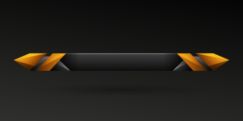 Wall Mural - fantasy black and gold lower third game gui screen title banner template