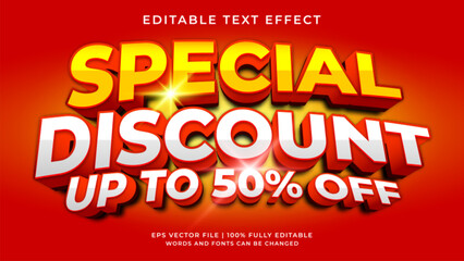 Special sale promo 3d editable text effect