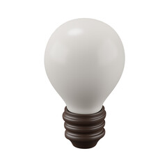 Poster - 3d render of white light bulb.