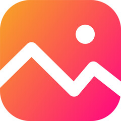 Poster - Picture icon in gradient colors. Gallery symbol illustration.